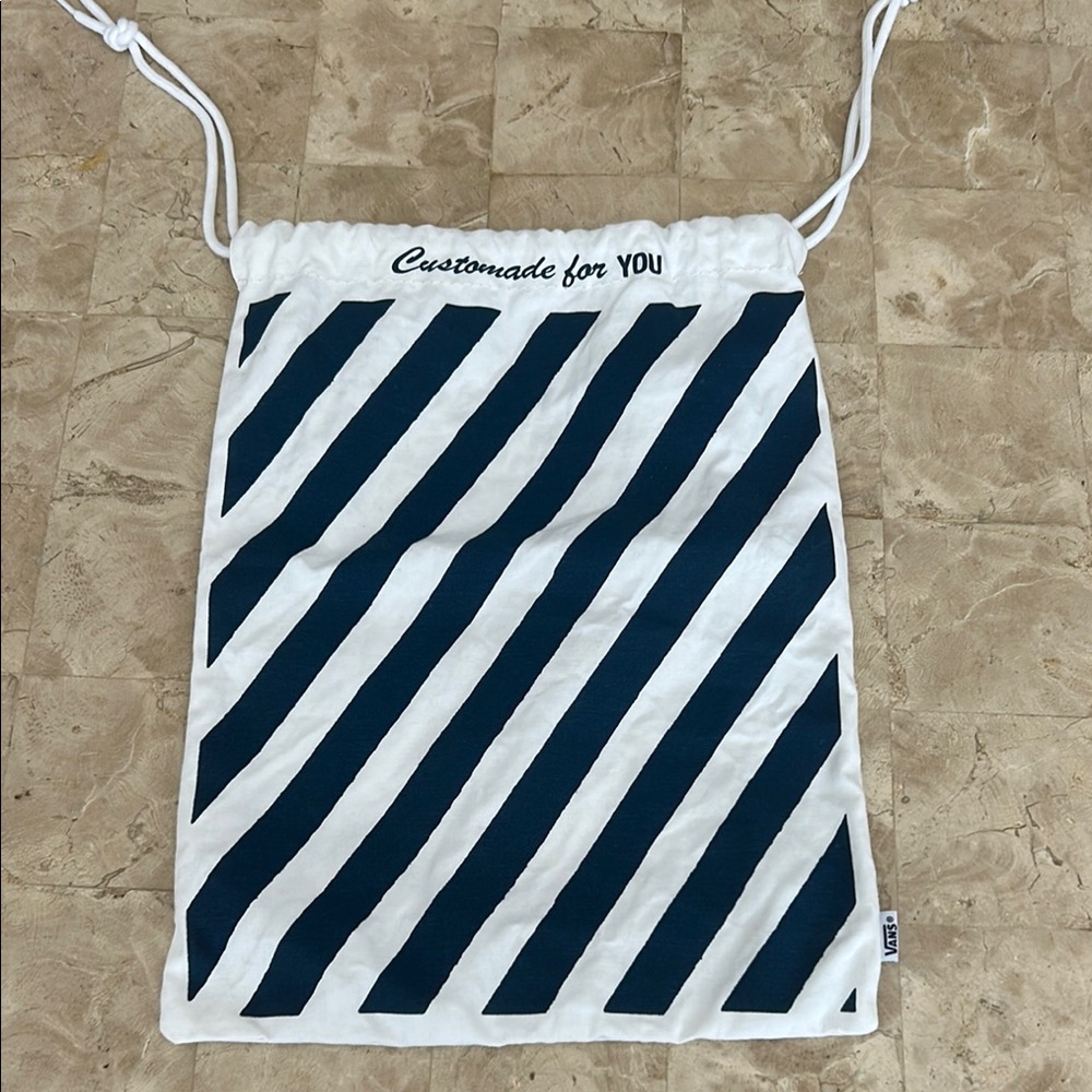 Vans Navy‎ and White Striped Bag (Customade for you) Skateboard Size 12x16
